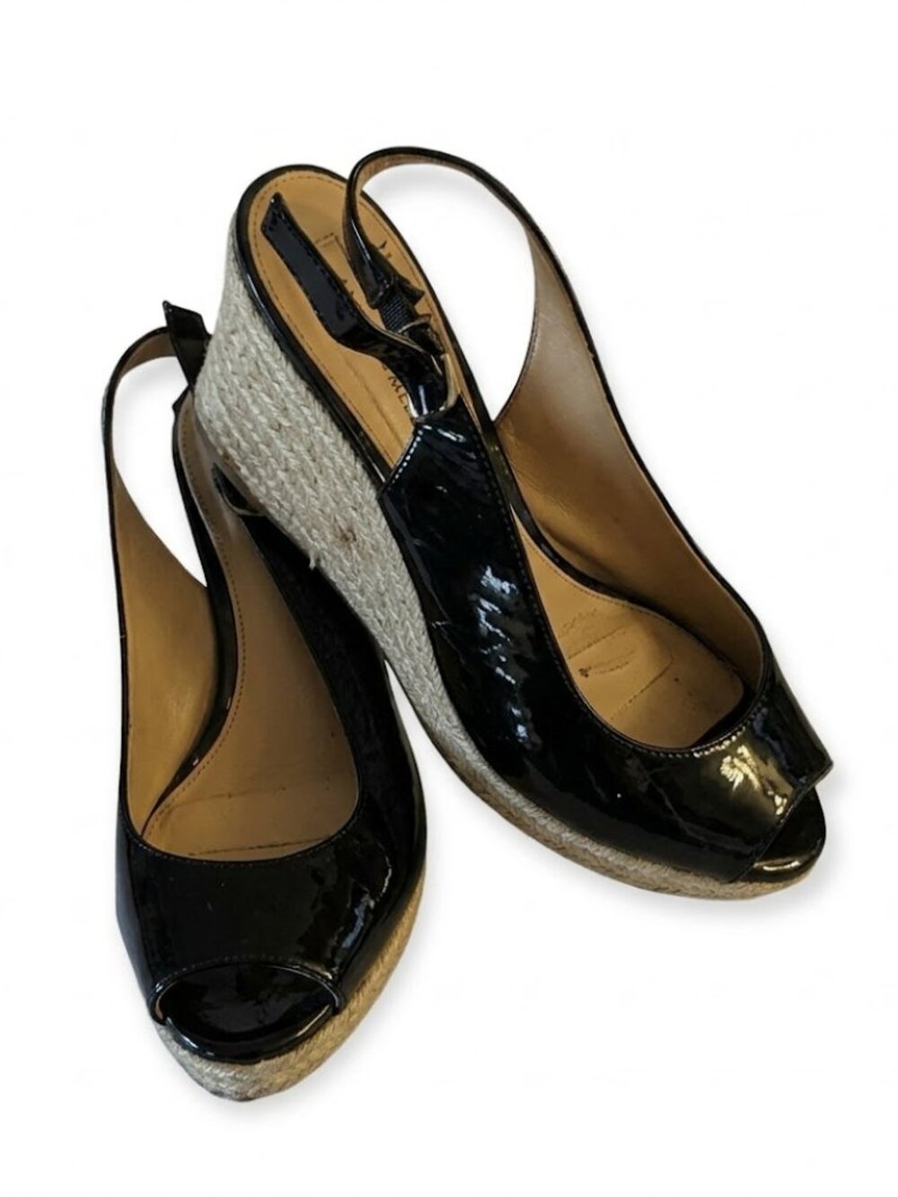 Antonio Melani Black and Cream Wedge Shoes (Size 7) - Picture 2 of 8